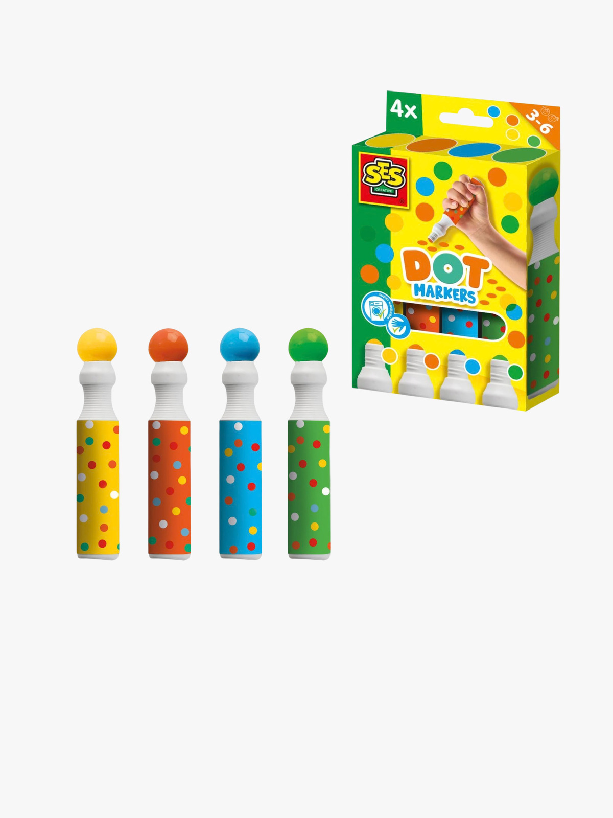 SES Creative Prikmarkører XXL 4-pak