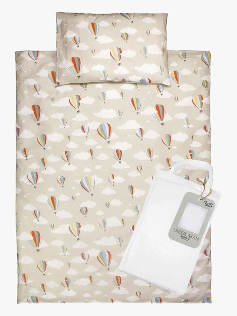 Rätt Start Sengesæt Tremmeseng 100x130 Luftballon 3 Dele, Greige