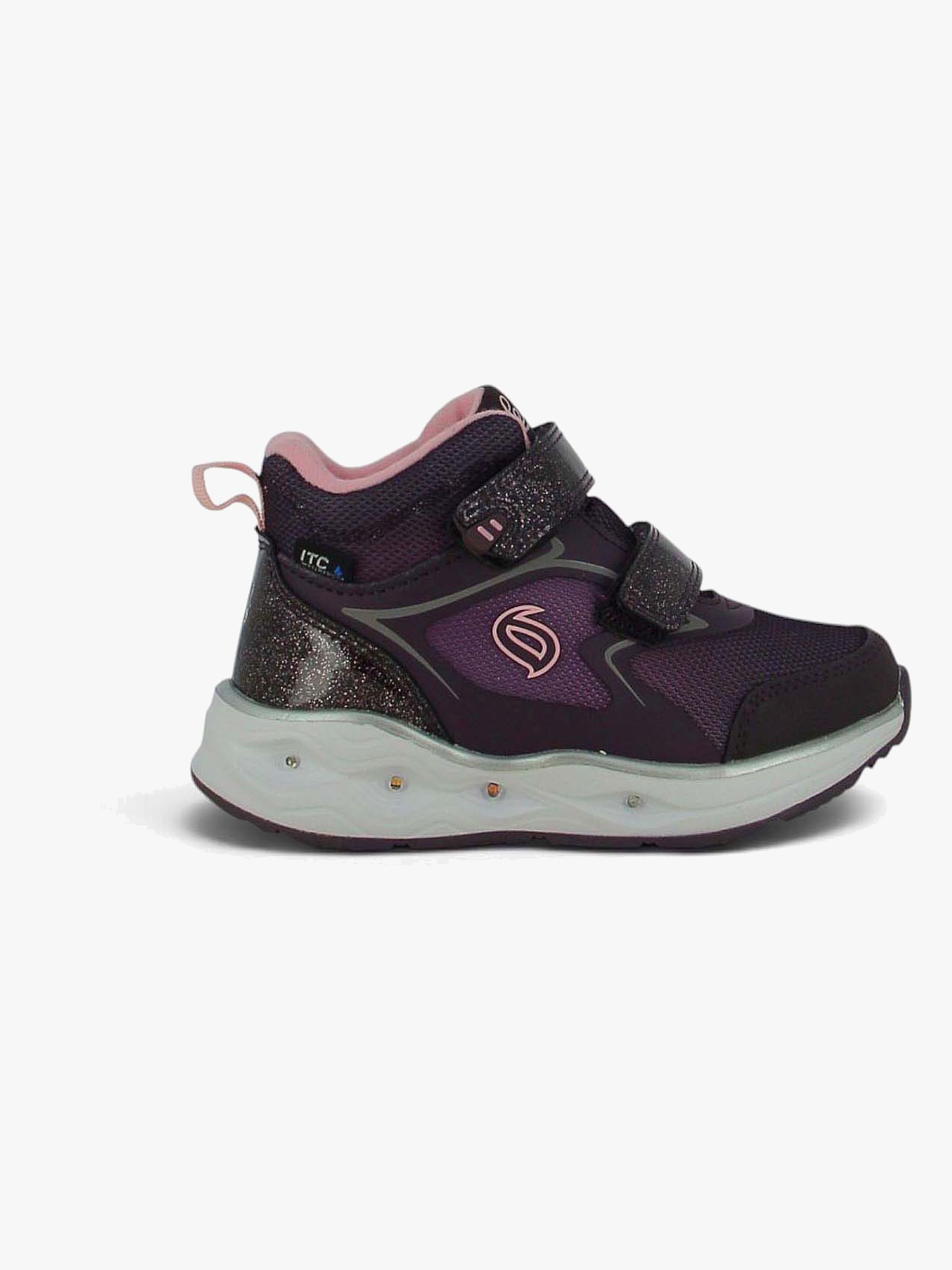 Leaf Kode Blinkende Vandtætte Mid Sneakers, Burgundy, 32