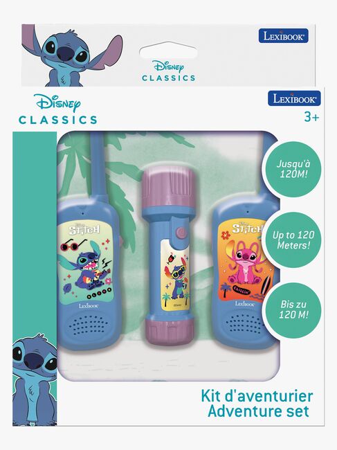 Disney Stitch Walkie Talkies & Lommelygte 120 m