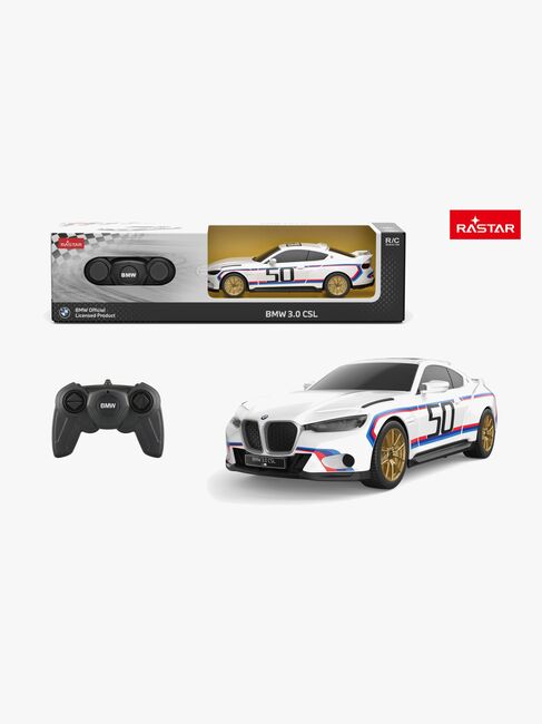 Rastar BMW 3.0 CSL Fjernstyret Bil 1:24, Hvid