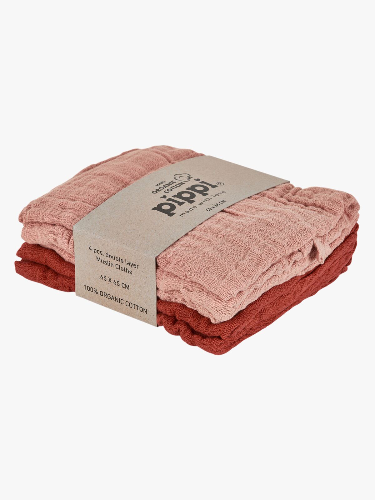 Pippi Stofble 4-pak, Misty Rose