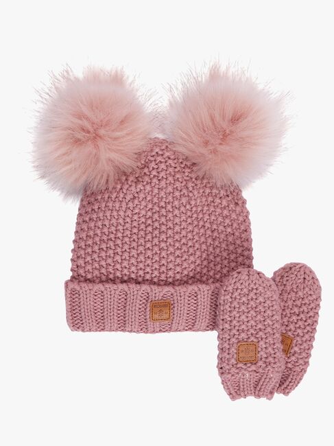 Kombi Adorable Sæt Hue & Vanter, Nostalgia Rose