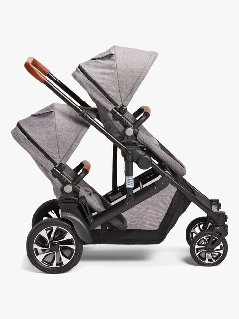 Beemoo Maxi 4 Twin Søskendevogn, Grey Melange/Black