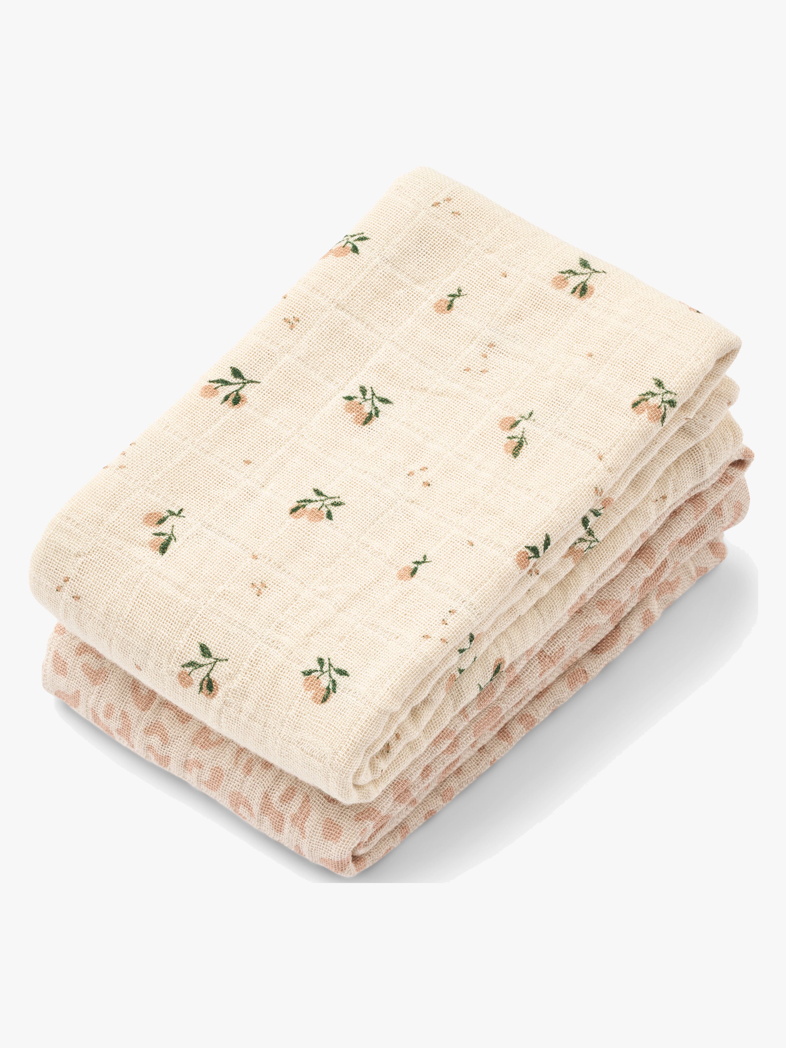LIEWOOD Lewis Musselin Tæppe 2-pak, Mini leo/Mini peach Mix