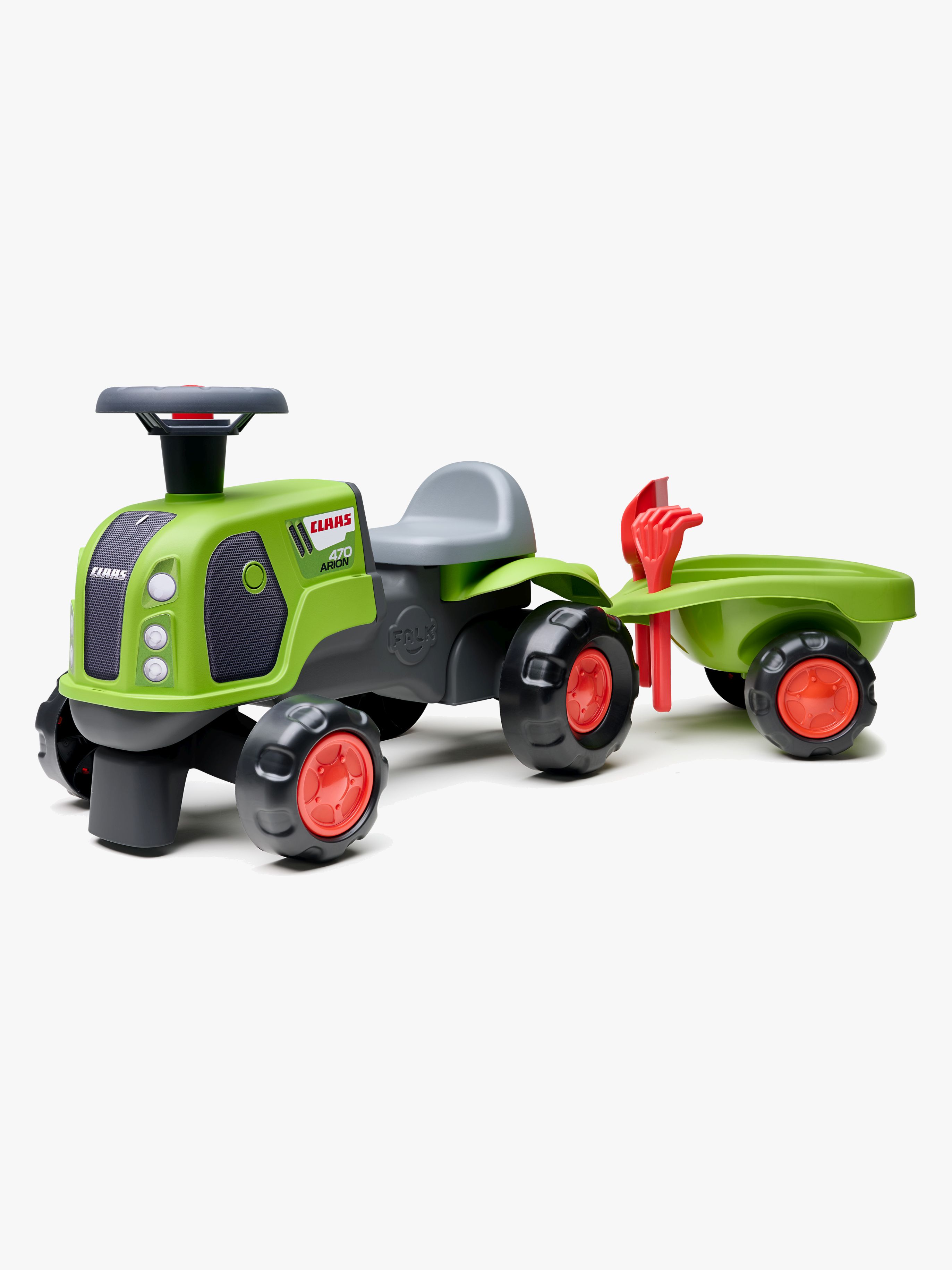 Falk Gåbil Traktor Claas med Trailer &  Tilbehør