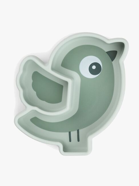 Done By Deer Stick & Stay Silikonetallerken Birdee, Green