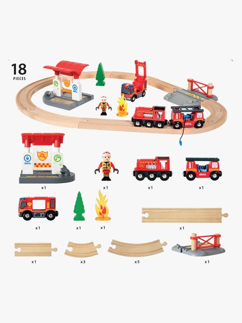 BRIO World 33815 Togsæt Med Brandmandstema