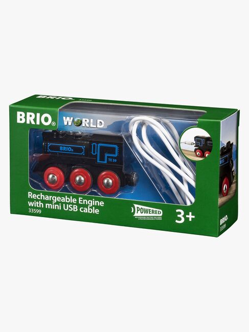 BRIO World 33599 Genopladeligt Lokomotiv Med Mini USB-Kabel
