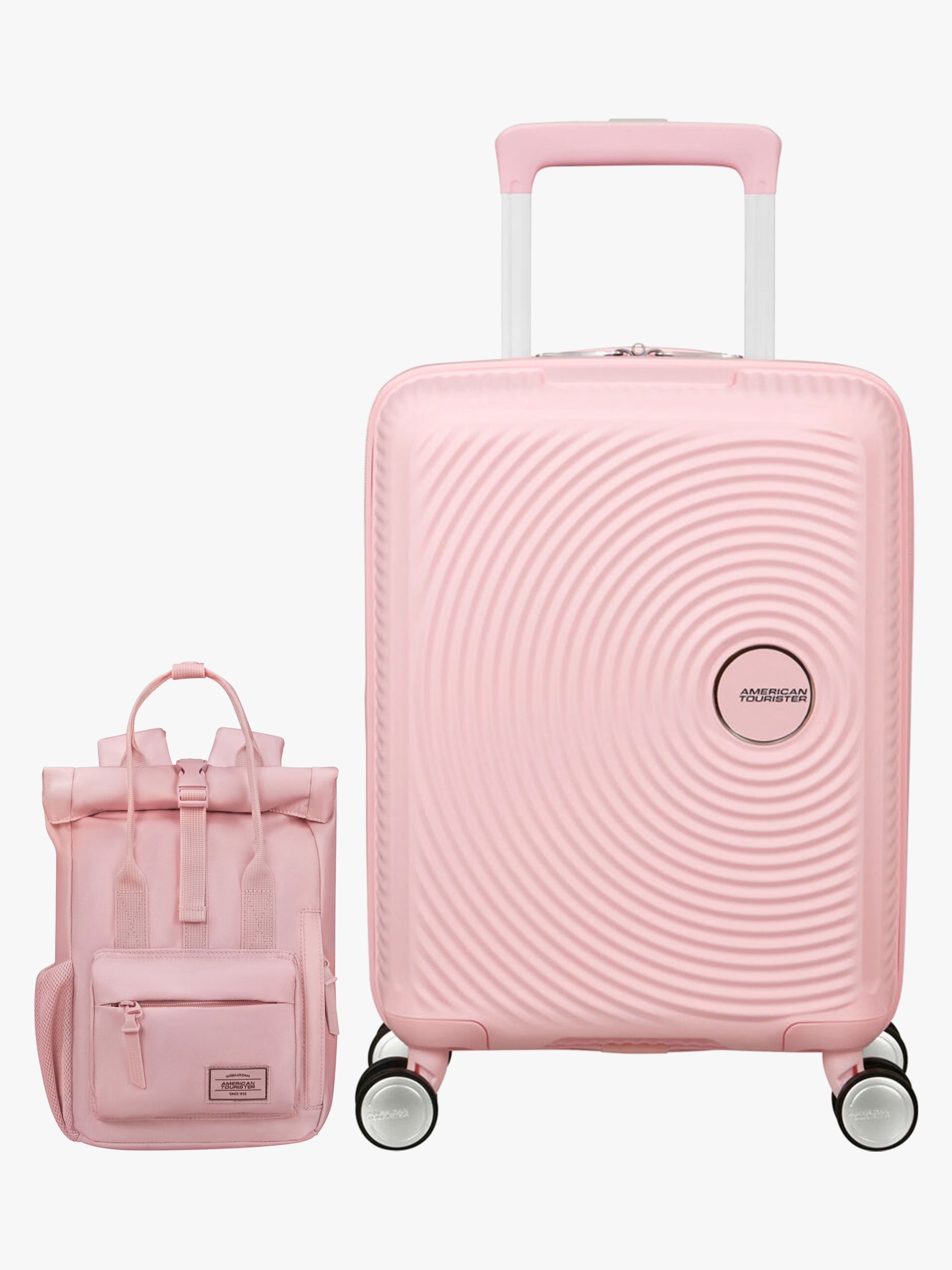 American Tourister Soundbox Kuffert 22L & Urban Groove City 7L Mini Sæt, Pastel Pink