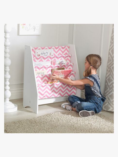 KidKraft Bogreol, Lyserød/Hvid