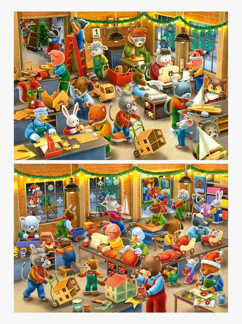 Ravensburger Christmas Toy Factory Puslespil 2x12 Brikker