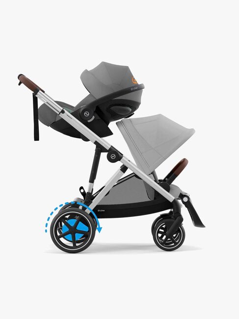 Cybex e-GAZELLE S Klapvogn, Stone Grey/Silver