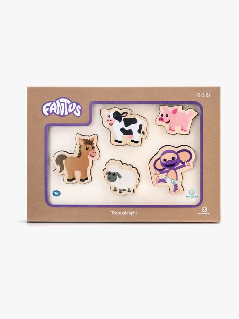 Fantorangen Fantus Træpuslespil Dyr 5 Brikker