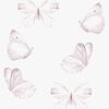 That's Mine Wallsticker Butterfly 6-pak, White