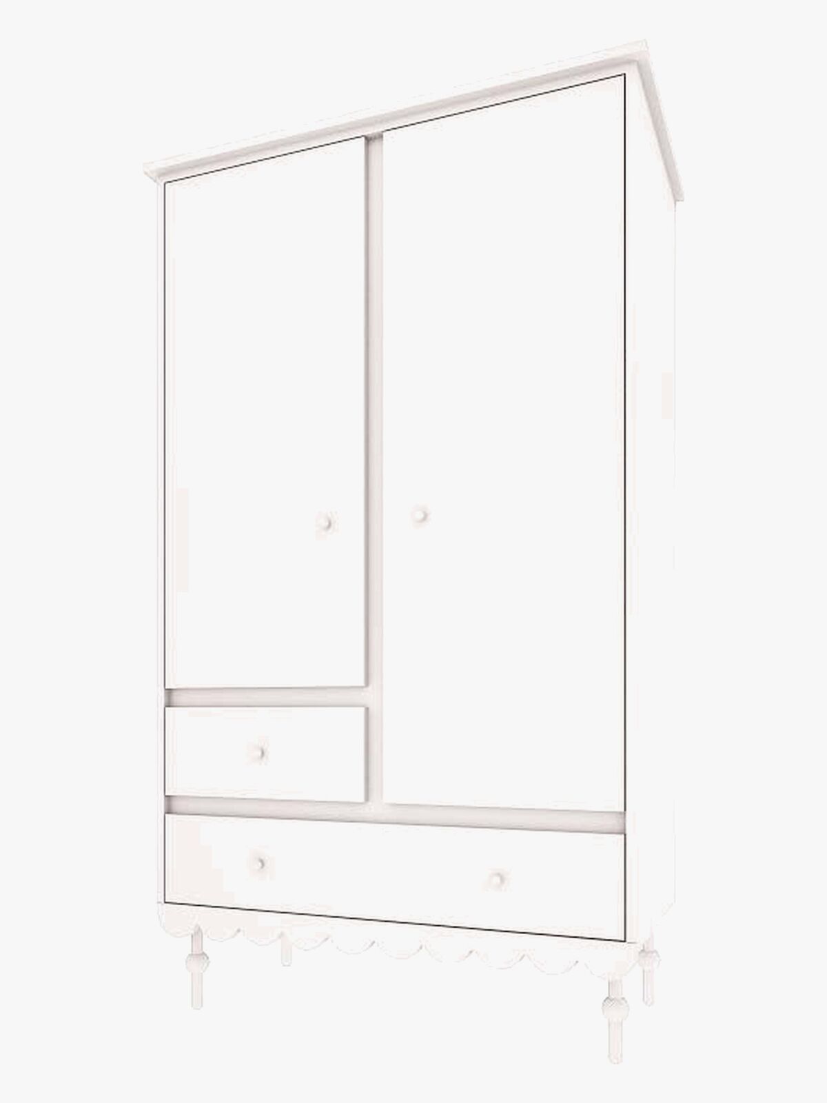 Wood Luck Babushka Garderobeskab, Hvid