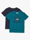 Luca & Lola Tore T-Shirt 2-pak, Green/Navy