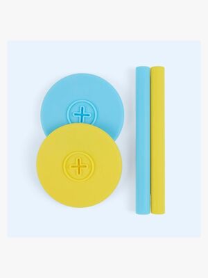 COGNIKIDS Sip Låg med Sugerør 2-pak, Sunshine/Sky