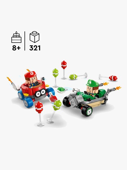 LEGO Super Mario 72034 Mario Kart – Baby Mario mod Baby Luigi