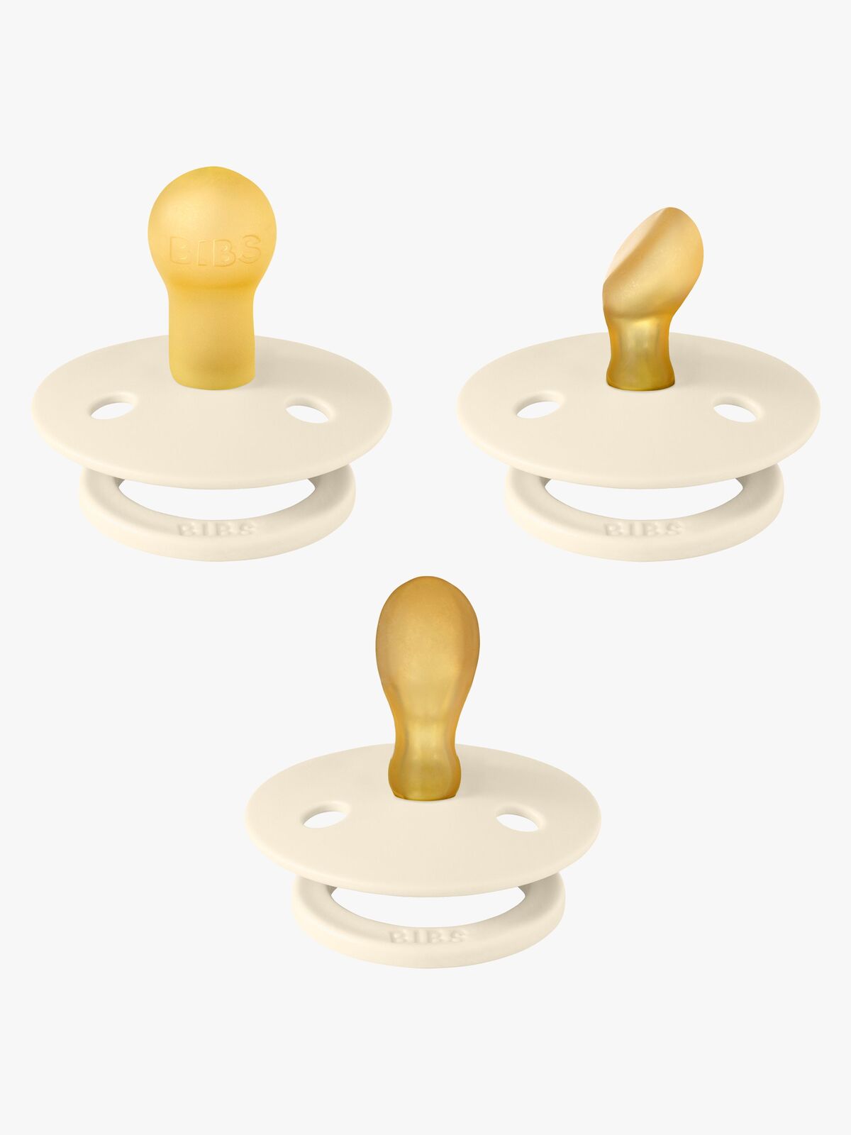 BIBS Try-it Colour Sut 3-pak Latex Str. 1, Ivory