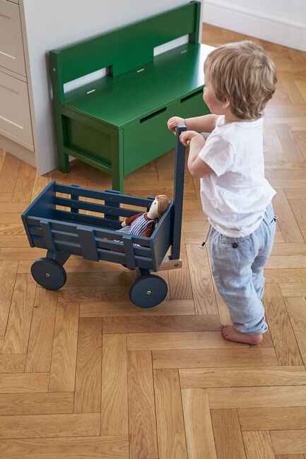 Kids Concept Trækvogn Carl Larsson, Blå