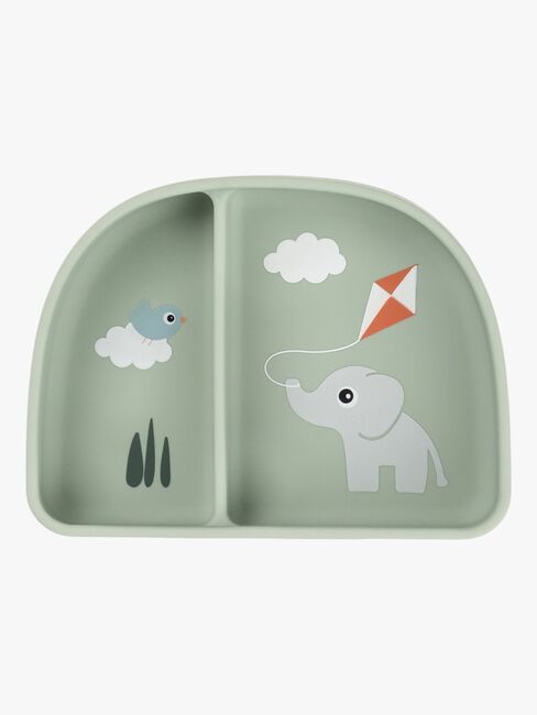 Done By Deer Playground Opdelt Tallerken Stick & Stay, Green