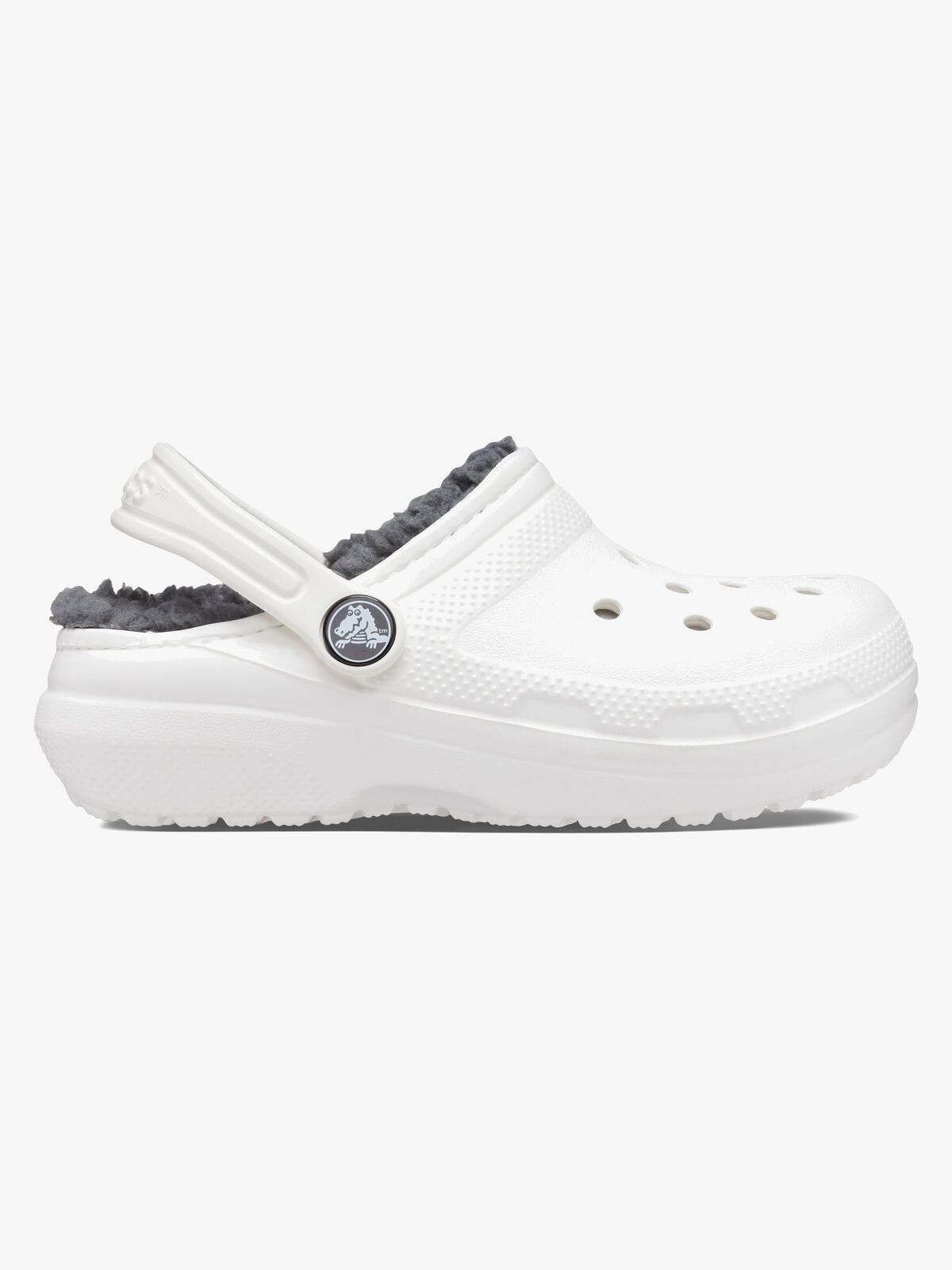 Crocs Classic Forede Hjemmesko, Hvid/Grå