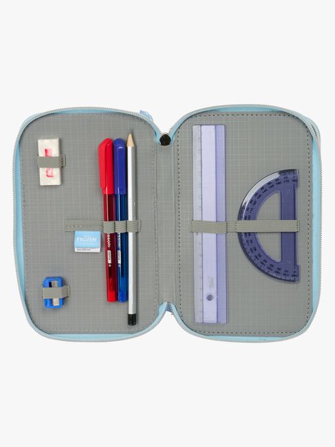 Disney Frozen Penalhus med 3 Rum Ice Magic, Lyseblå