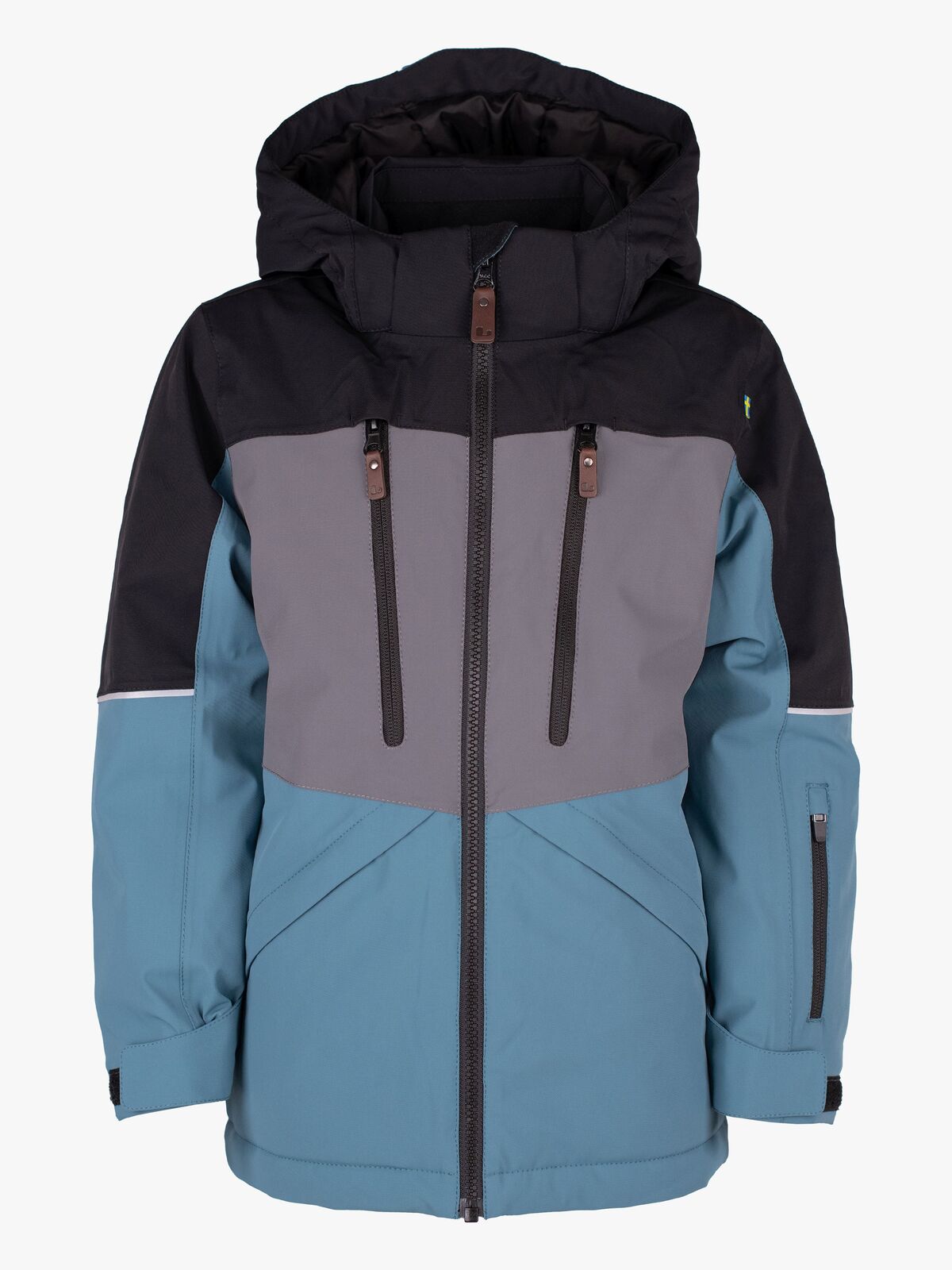 Lindberg Alpine Vinterjakke, Black/Turquiose