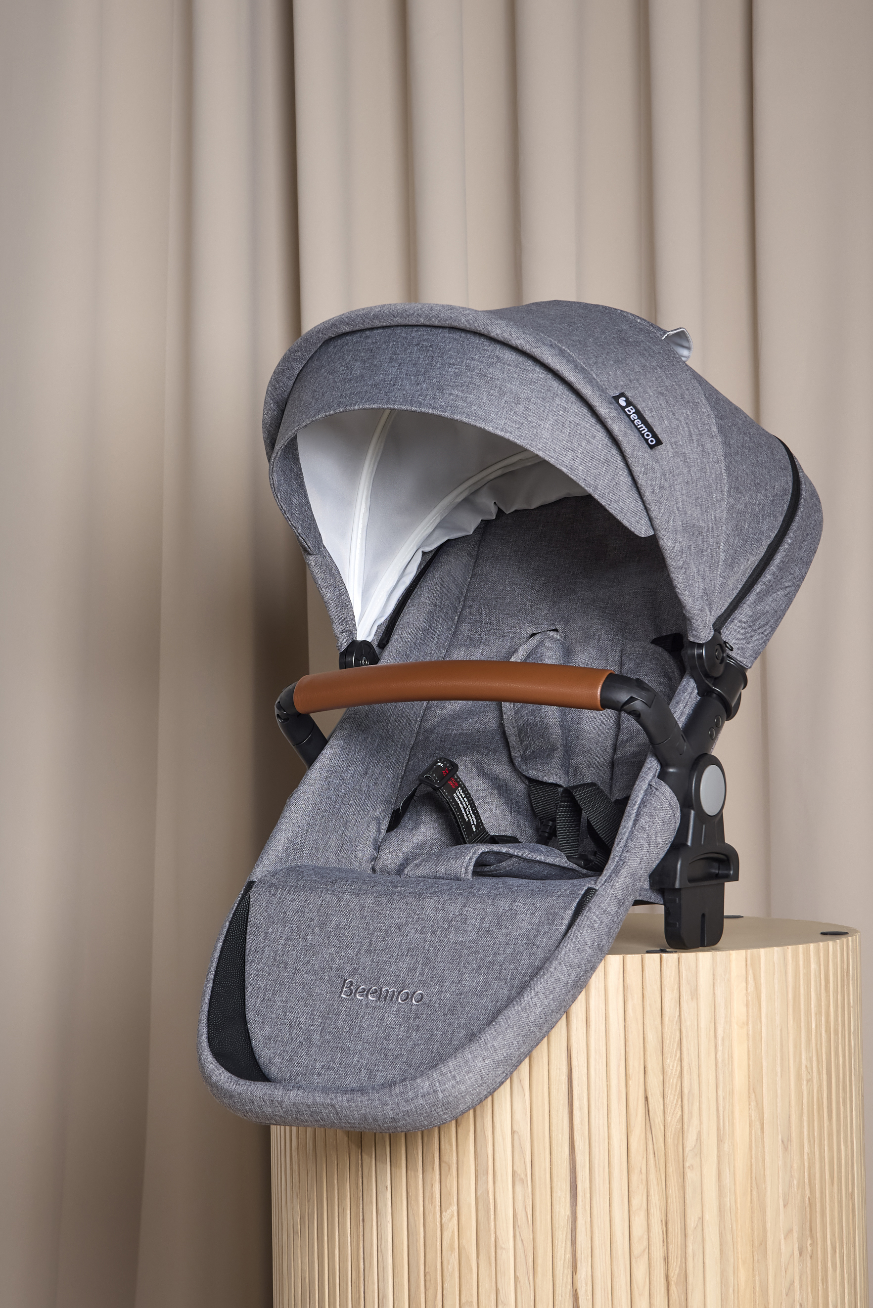 Beemoo Maxi 4 Søskendesæde, Grey Melange/Black