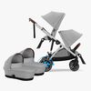 Cybex e-Gazelle S Tvillingevogn, Stone Grey/Silver