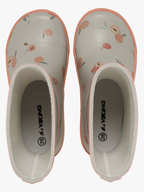 Viking x Kenza Tryk Gummistøvler, Apricot/Sand