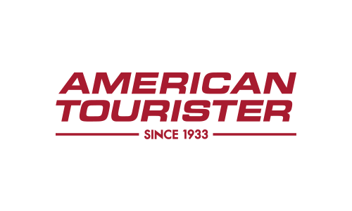 Logo for American Tourister med teksten 'SINCE 1933'.