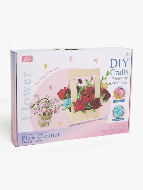 Fippla DIY-sæt Buket Blomster med Piberensere 32 Dele, Lilla
