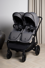 Beemoo Pro Twin 2 Søskendevogn, Mocha Grey