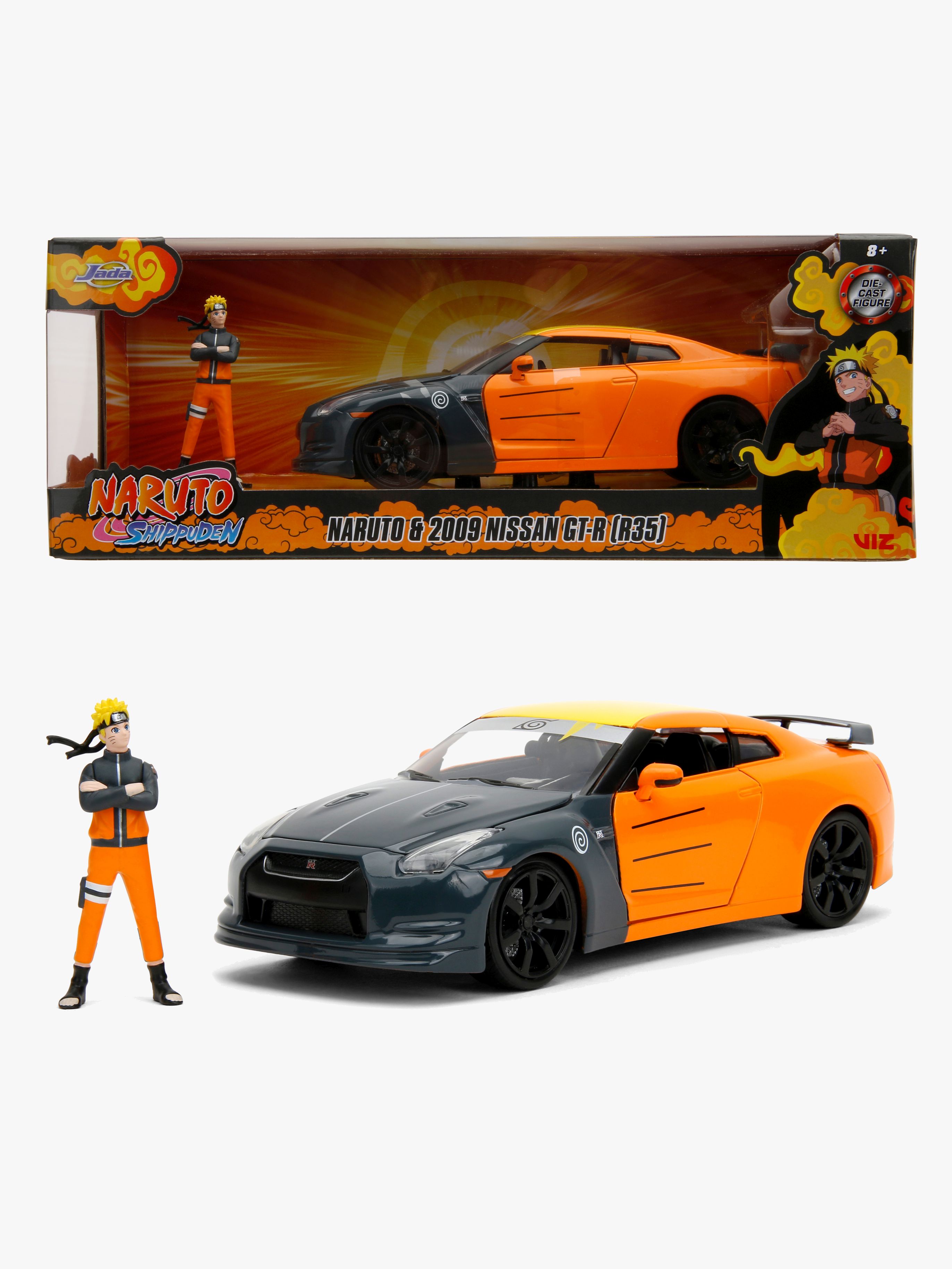 Jada Toys Nissan GT-R 2009 Bil med Naruto Figur