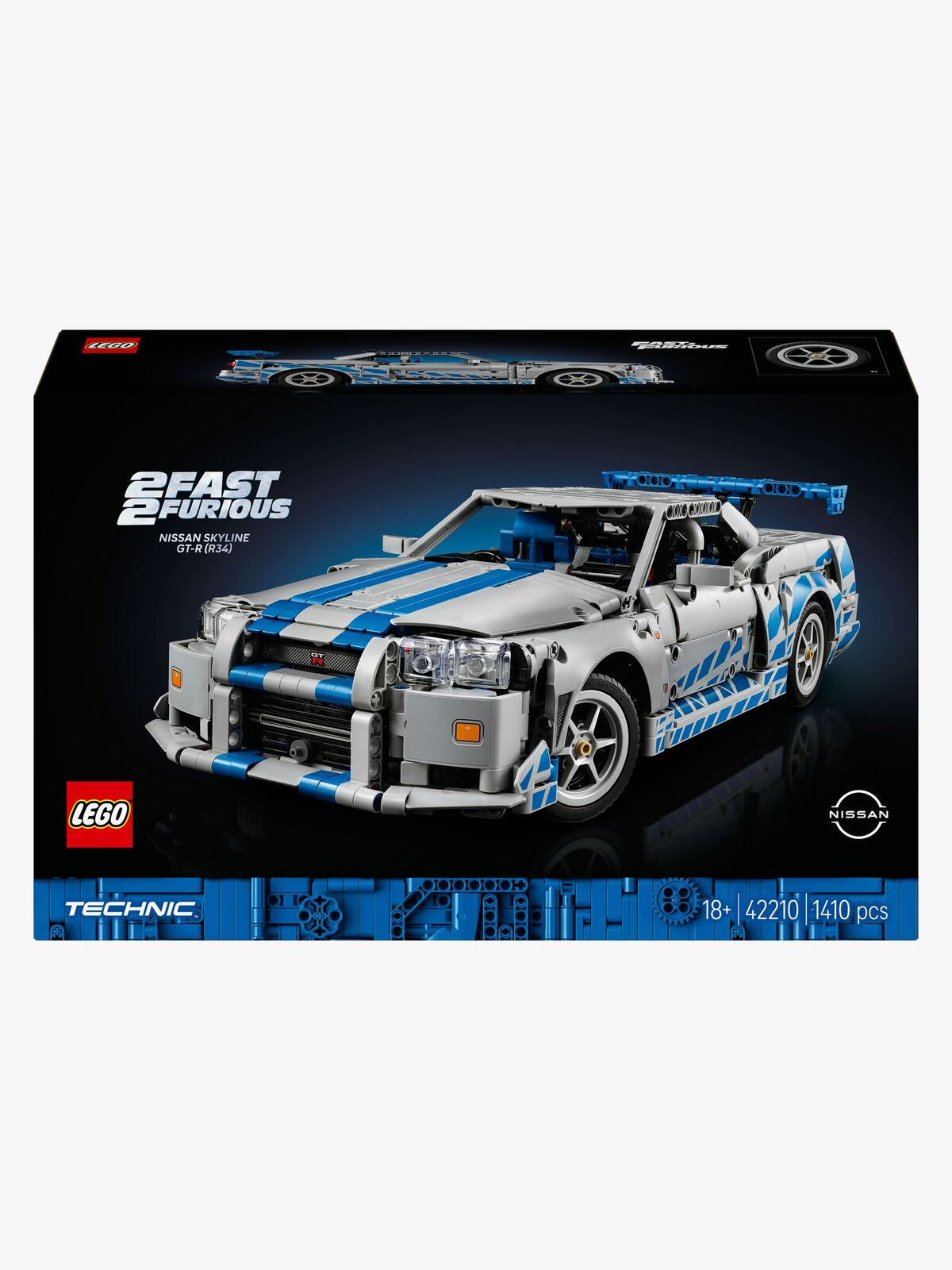 LEGO Technic 42210 2 Fast 2 Furious Nissan Skyline GT-R R34-bil
