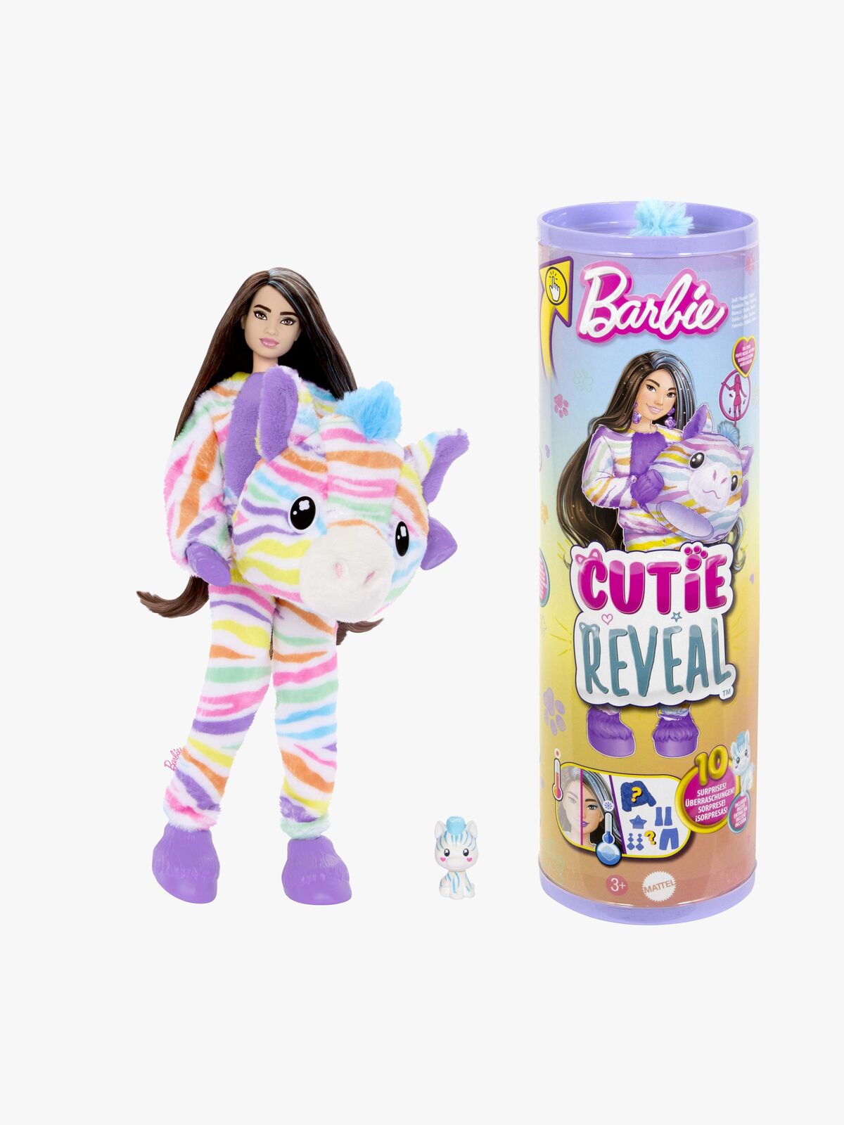 Barbie Cutie Reveal Dukke med Regnbuefarvet Zebra