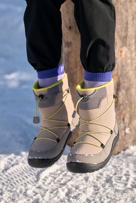 Reimatec Ensilumi Barefoot Jr Vinterstøvler, Earthy Beige