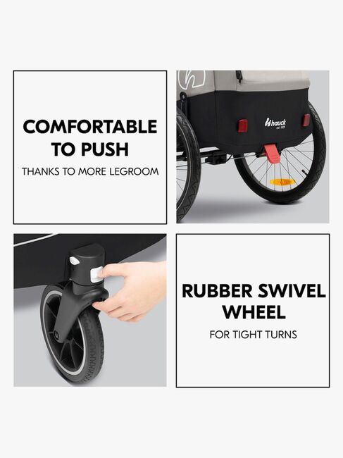 Hauck Dryk Duo Plus Cykelanhænger, Black