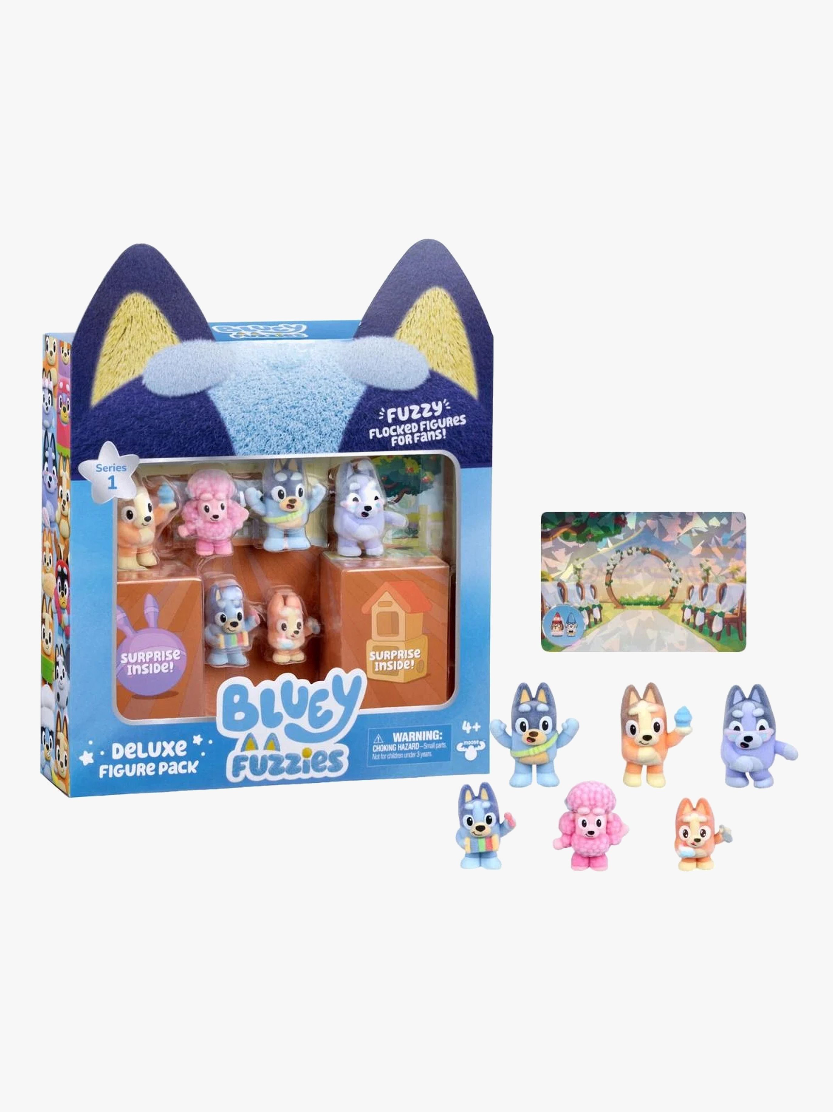 Bluey Fuzzies Figurer Fanfavoritter 8-pak