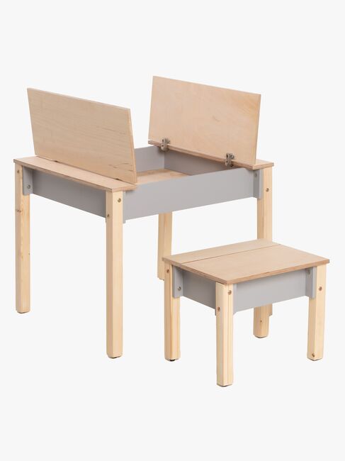 Family-scl Smart Opbevaring Bord med Stol, Grå