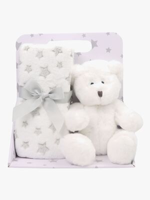 CarloBaby Tæppe Bamse, Hvid