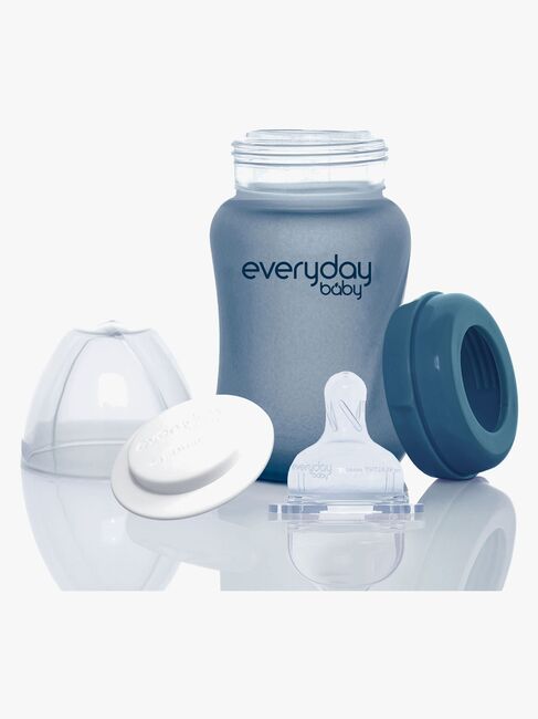 Everyday Baby Varmeindikator Sutteflaske Glas 150 ml Blåbær