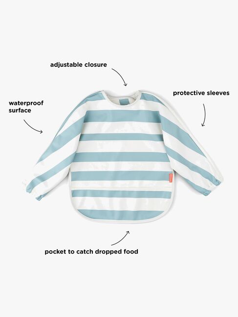 Done By Deer Langærmet Hagesmæk, Stripes Blue