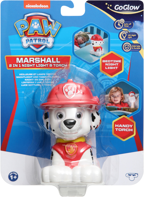 Paw Patrol Natlampe og Lommelygte, Hvid