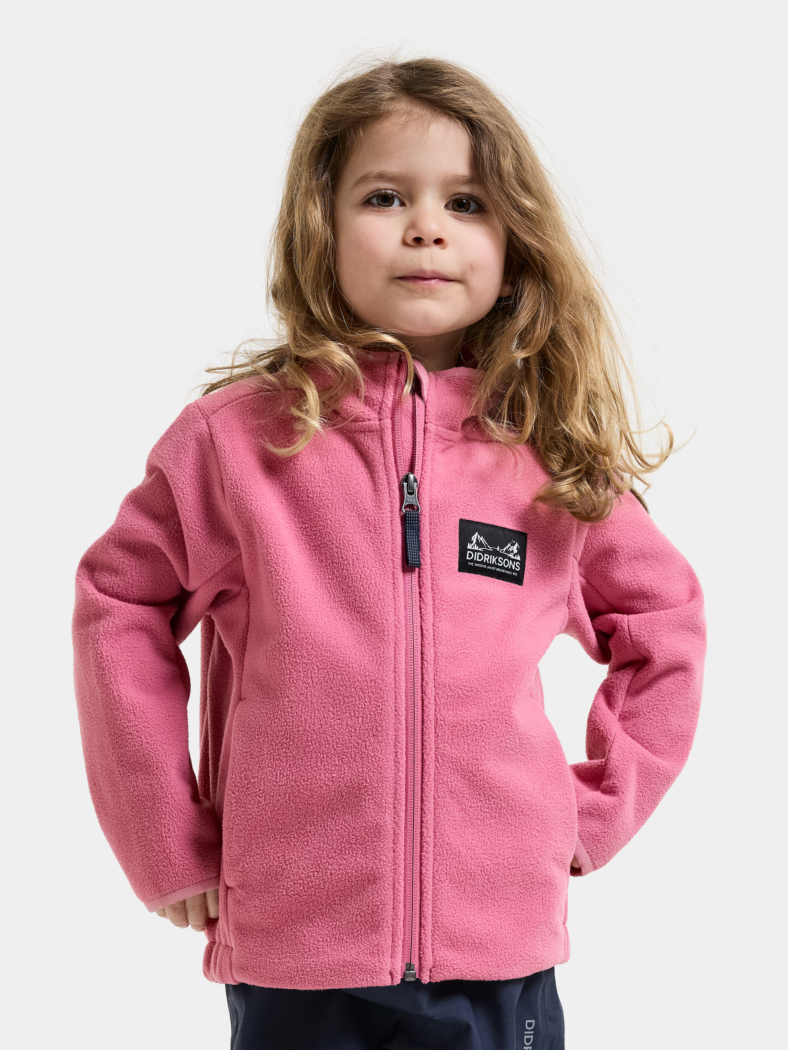 Didriksons Muskot Vindtæt Vindtæt Fleecetrøje, Heather Pink, 130