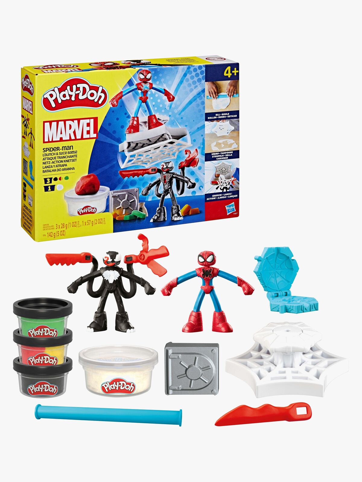 Play-Doh Spider-Man Launch And Slice Battle Legesæt