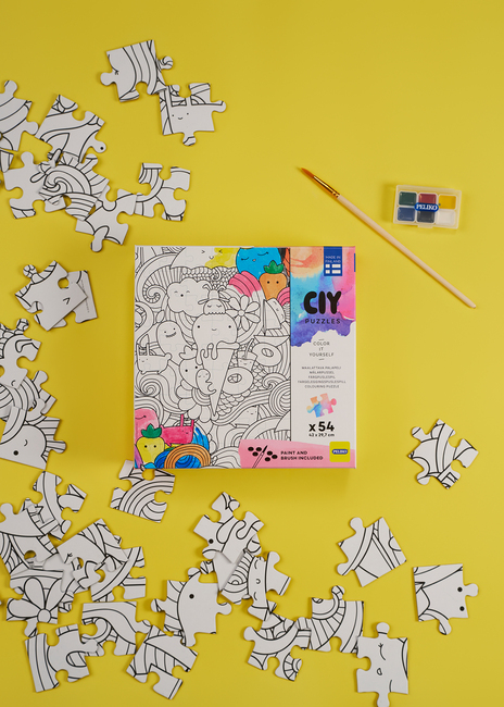 Peliko CIY Puslespil med Vandfarver 54 Brikker Blandet Udvalg