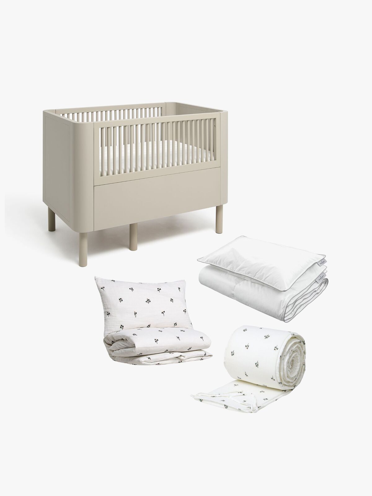 Alice & Fox JUNE Vokseseng inkl Sengesæt ADORA 100x130, Dusk Beige